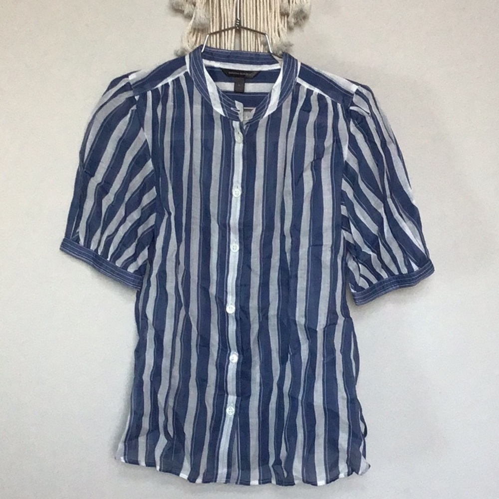 Banana republic striped button down blouse